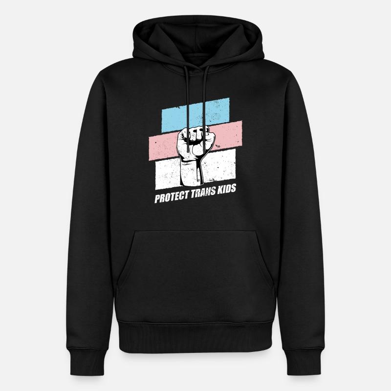 Protéger les enfants trans - Sweat à capuche Premium bio Homme - noir