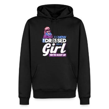 Crossdressing Anime Femboy - Männer Premium Bio Hoodie - Schwarz - Vorne - Nico (187cm)