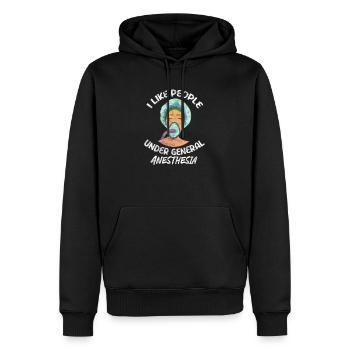 Anesthésie anesthésiste médecin médecin cadeau - Sweat à capuche Premium bio Homme - noir - Devant - Nico (187cm)