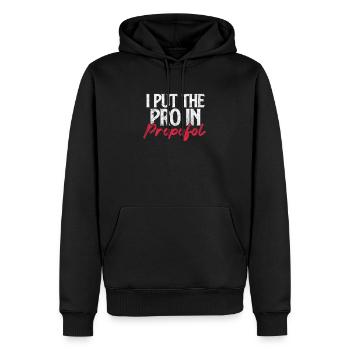Anesthésie anesthésiste médecin médecin cadeau - Sweat à capuche Premium bio Homme - noir - Devant - Nico (187cm)