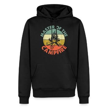 Camping Lagerfeuer Zelten Campingurlaub - Männer Premium Bio Hoodie - Schwarz - Vorne - Nico (187cm)