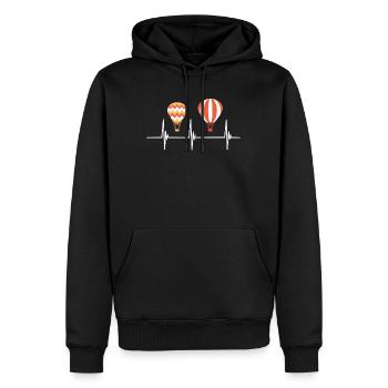 Montgolfière cadeau Montgolfière Ballon - Sweat à capuche Premium bio Homme - noir - Devant - Nico (187cm)