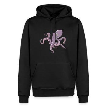 Oktopus Meer und See Fischer Angler Design - Männer Premium Bio Hoodie - Schwarz - Vorne - Nico (187cm)