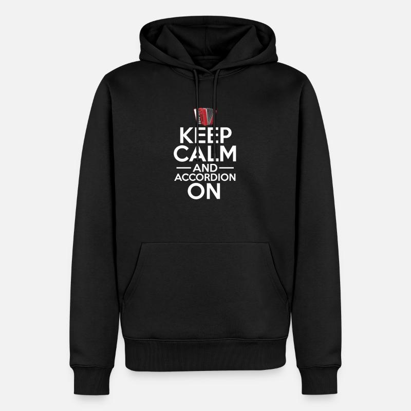 Accordéon - Sweat à capuche Premium bio Homme - noir