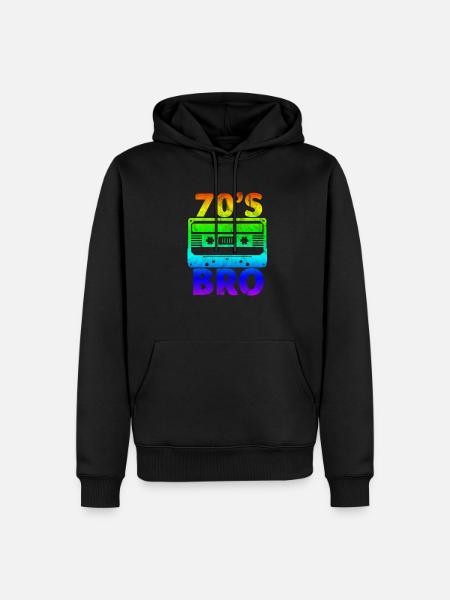 70s - Men’s Premium Organic Hoodie - black