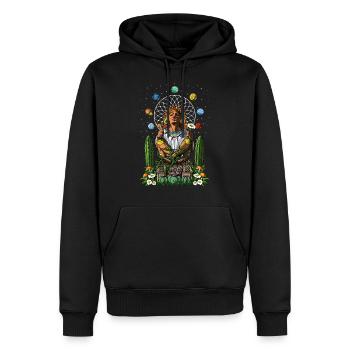 Aztekischer Gott Xochipilli - Männer Premium Bio Hoodie - Schwarz - Vorne - Nico (187cm)
