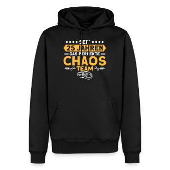 Verheiratet Ehepaar Silberhochzeit - Männer Premium Bio Hoodie - Schwarz - Vorne - Nico (187cm)