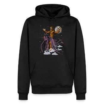 Bigfoot Équitation Mothman - Sweat à capuche Premium bio Homme - noir - Devant - Nico (187cm)