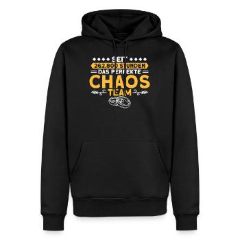 Verheiratet Ehepaar Perlenhochzeit - Männer Premium Bio Hoodie - Schwarz - Vorne - Nico (187cm)