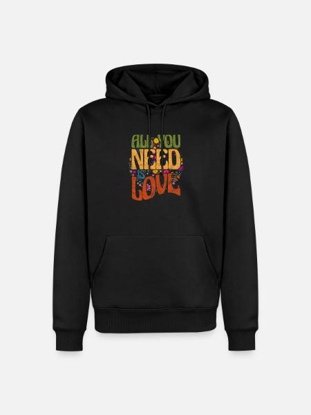 70s - Men’s Premium Organic Hoodie - black