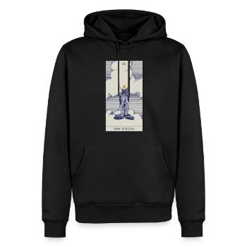 Tarot Card Yoga Teacher Spiritual Magic Protection - Men’s Premium Organic Hoodie - black - Front - Nico (187cm)