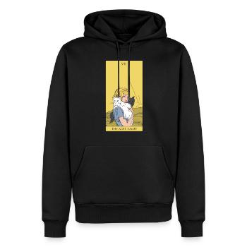 Katzen Lady Tarotkarte okkultes Spirit Symbol - Männer Premium Bio Hoodie - Schwarz - Vorne - Nico (187cm)