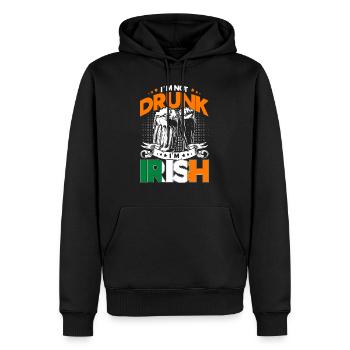Irland Bier Ire Geschenk - Männer Premium Bio Hoodie - Schwarz - Vorne - Nico (187cm)