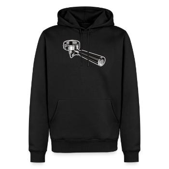 Siebträger Kaffemaschine Siebträger Kaffe Junky - Männer Premium Bio Hoodie - Schwarz - Vorne - Nico (187cm)