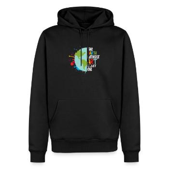 Kunst - Männer Premium Bio Hoodie - Schwarz - Vorne - Nico (187cm)