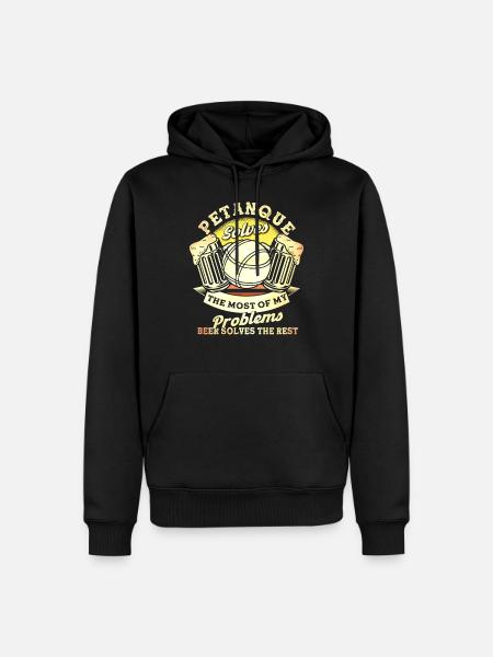 Boul Player Pétanque Boules Gift - Men’s Premium Organic Hoodie - black