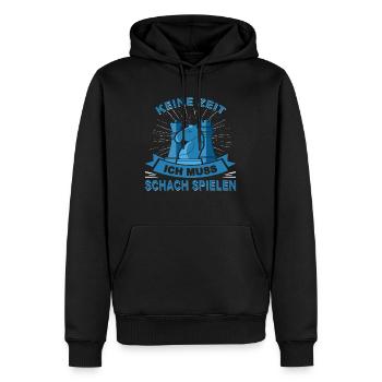 Schachbrett Schach Matt Geschenk Schachspieler - Männer Premium Bio Hoodie - Schwarz - Vorne - Nico (187cm)