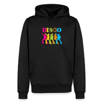Disco 70s 80s 80s 80s Retro Gift - Men’s Premium Organic Hoodie - black - Front - Nico (187cm)