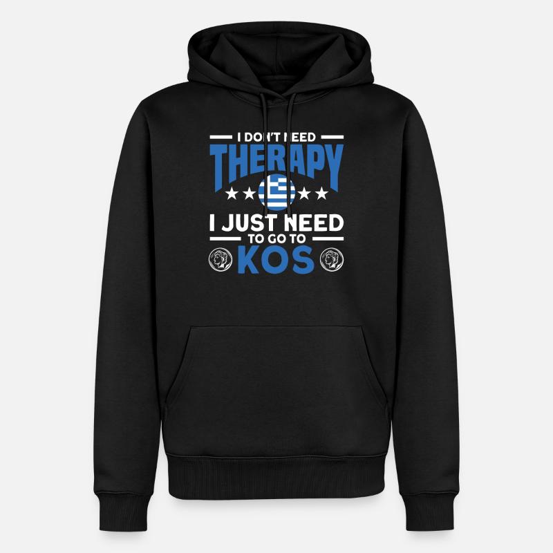 Grecque Kos cadeau grec - Sweat à capuche Premium bio Homme - noir