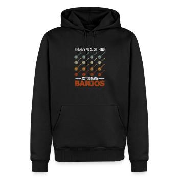 Banjo - Männer Premium Bio Hoodie - Schwarz - Vorne - Nico (187cm)