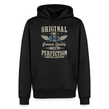 Jahrgang 2003 Original Vintage Geburtstag Geschenk - Männer Premium Bio Hoodie - Schwarz - Vorne - Nico (187cm)