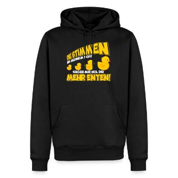 Badeenten Enten Entenliebhaber Geschenk - Männer Premium Bio Hoodie - Schwarz - Vorne - Nico (187cm)