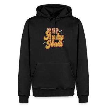 Funky - Men’s Premium Organic Hoodie - black - Front - Nico (187cm)