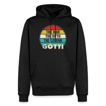 Götti Firmgötti Taufgötti Götti Fragen - Männer Premium Bio Hoodie - Schwarz - Vorne - Nico (187cm)