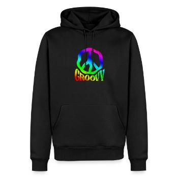 Hippie - Sweat à capuche Premium bio Homme - noir - Devant - Nico (187cm)