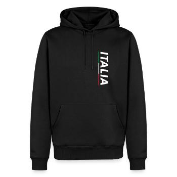 Produit Italia Fier football italien italien - Sweat à capuche Premium bio Homme - noir - Devant - Nico (187cm)