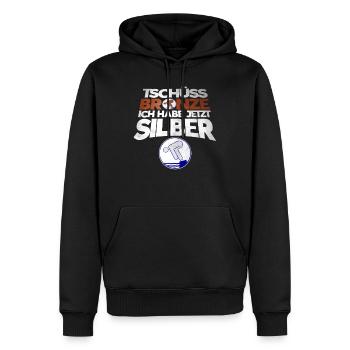 Schwimmer Schwimmprüfung Silber Geschenk - Männer Premium Bio Hoodie - Schwarz - Vorne - Nico (187cm)