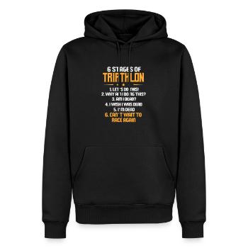 Triathlon Triathlet Sportler Geschenk - Männer Premium Bio Hoodie - Schwarz - Vorne - Nico (187cm)