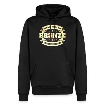 Schwimmer Schwimmprüfung Bronze Geschenk - Männer Premium Bio Hoodie - Schwarz - Vorne - Nico (187cm)