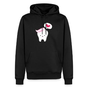 Zahnarzt Zahn Zahnärztin Dentist Zähne Geschenk - Männer Premium Bio Hoodie - Schwarz - Vorne - Nico (187cm)