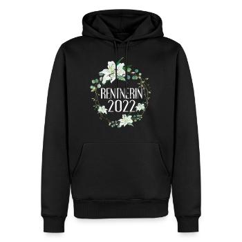Rentnerin 2022 Ruhestand Rente 2022 - Männer Premium Bio Hoodie - Schwarz - Vorne - Nico (187cm)