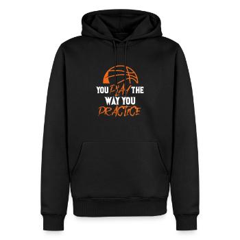 Basket basket-ball Sport Streetball Cadeau - Sweat à capuche Premium bio Homme - noir - Devant - Nico (187cm)