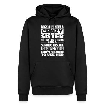 Junge Geschwister Bruder Geschenk - Männer Premium Bio Hoodie - Schwarz - Vorne - Nico (187cm)