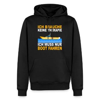 Motorboot Geschenk Boot Segler Segeln Segelboot - Männer Premium Bio Hoodie - Schwarz - Vorne - Nico (187cm)