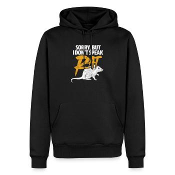 Rat - Sweat à capuche Premium bio Homme - noir - Devant - Nico (187cm)