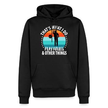 Boule Petanque Boccia Boules - Männer Premium Bio Hoodie - Schwarz - Vorne - Nico (187cm)