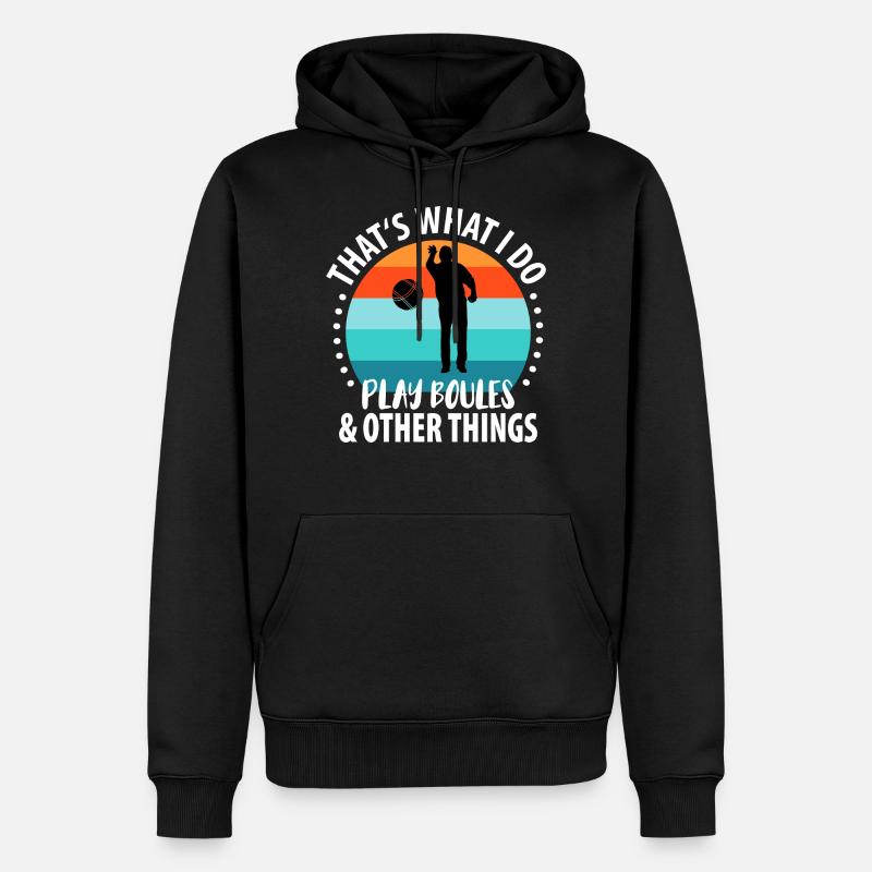 Boule Petanque Boccia Boules - Männer Premium Bio Hoodie - Schwarz
