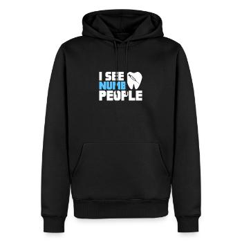 Dentiste Dentiste Dentiste Dentist Dents Cadeau - Sweat à capuche Premium bio Homme - noir - Devant - Nico (187cm)