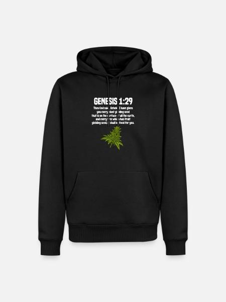 Cannabis religion - Men’s Premium Organic Hoodie - black