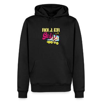 Rollschuhe - Männer Premium Bio Hoodie - Schwarz - Vorne - Nico (187cm)