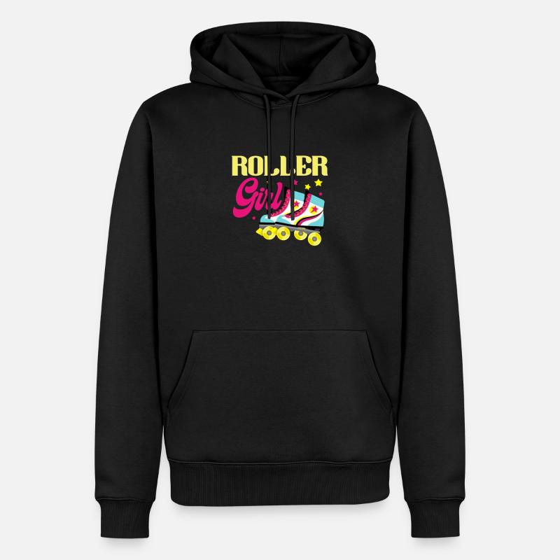 Rollschuhe - Männer Premium Bio Hoodie - Schwarz