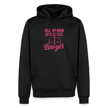 Avocat - Sweat à capuche Premium bio Homme - noir - Devant - Nico (187cm)
