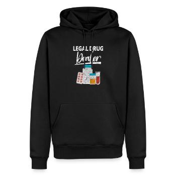 Apotheke - Männer Premium Bio Hoodie - Schwarz - Vorne - Nico (187cm)