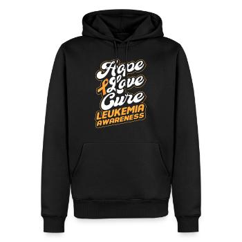 Leukämie Patient Blutkrebs Geschenk - Männer Premium Bio Hoodie - Schwarz - Vorne - Nico (187cm)