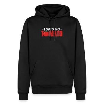 Tomate - Männer Premium Bio Hoodie - Schwarz - Vorne - Nico (187cm)
