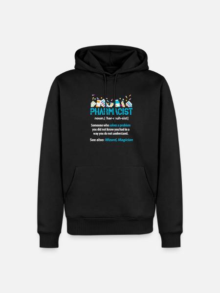 Pharmacie Pharmacien Médecine Pharmacien Cadeau - Sweat à capuche Premium bio Homme - noir